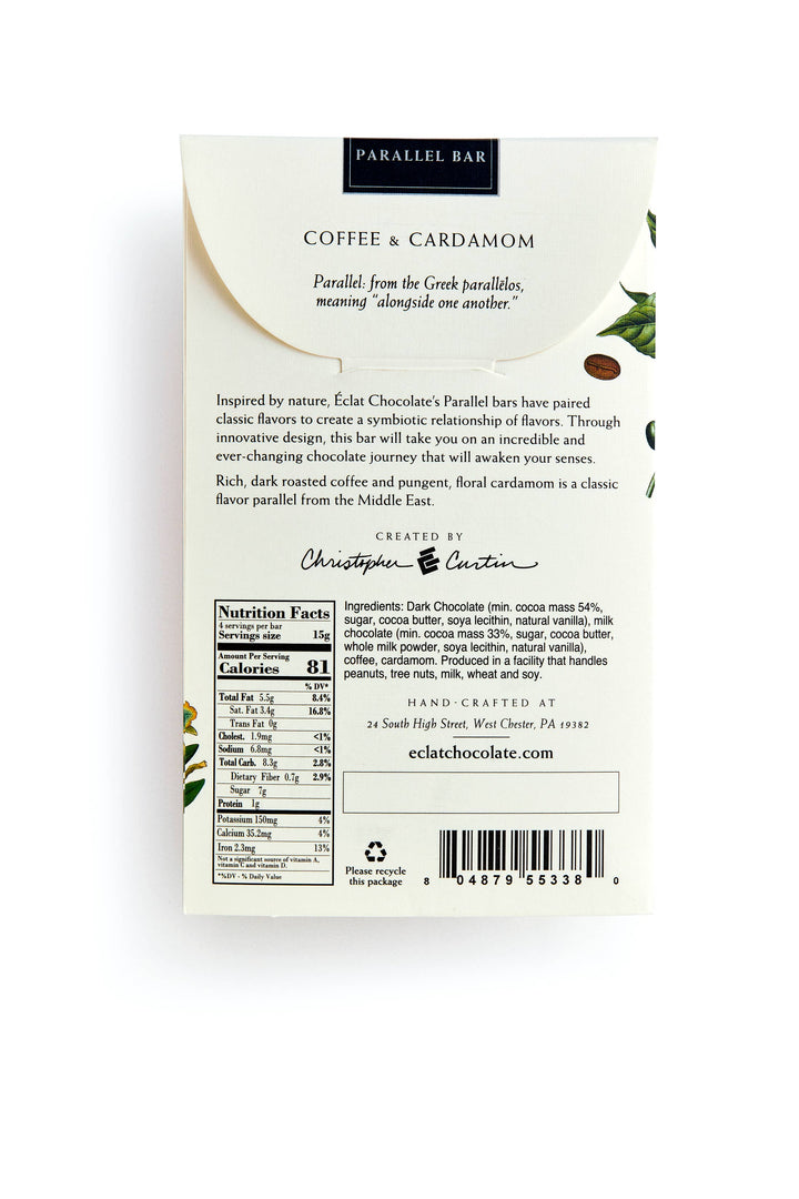 Eclat Chocolate | Coffee & Cardamom Parallel Chocolate Bar