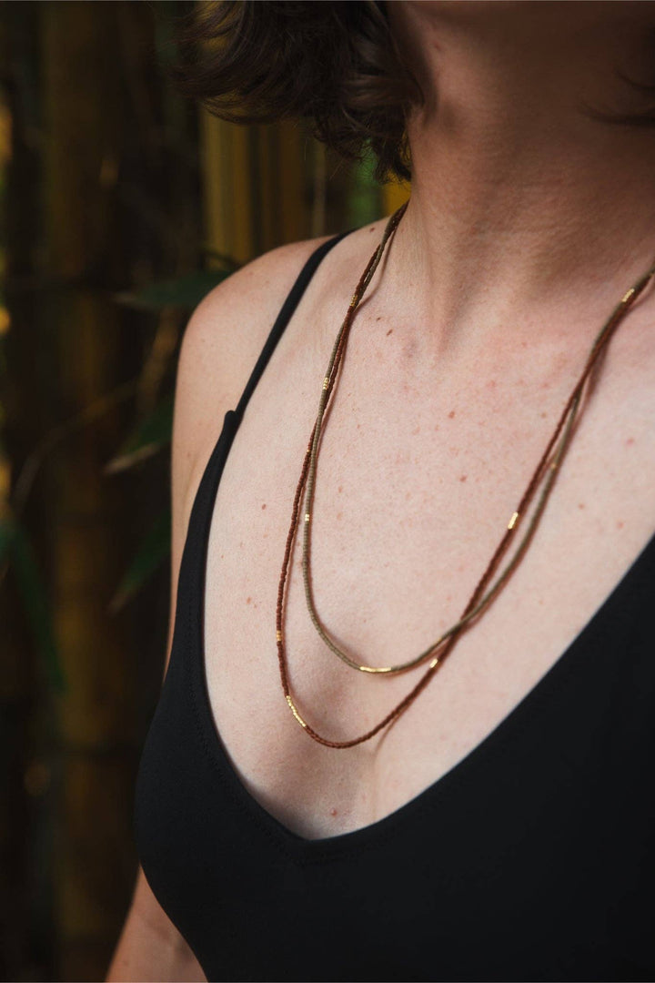 YEWŌ Collective - Sintha Silk Bead Wrap (Necklace / Bracelet)