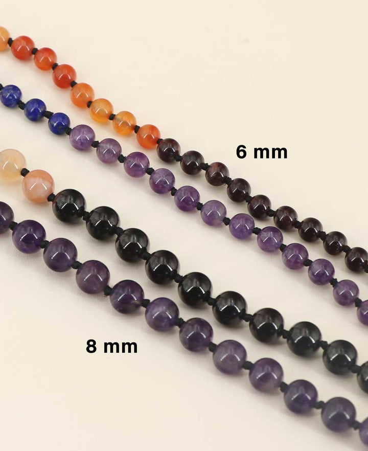 Culture Spot - 108 Knotted Gemstone Beads Chakra Meditation Mala