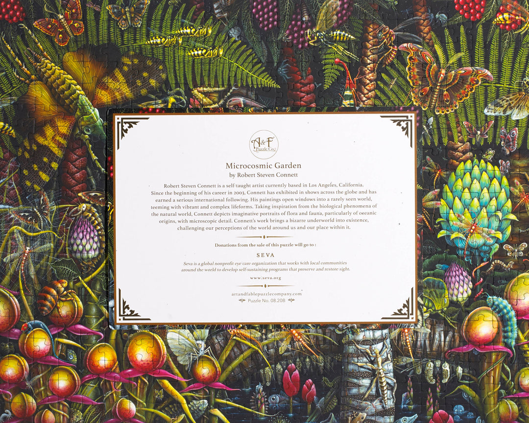 Art & Fable Puzzle Company, LLC - Microcosmic Garden; 500-pc Velvet-Touch Jigsaw Puzzle