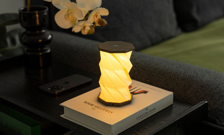 Mini Twist Hexagon Light - Walnut Drift