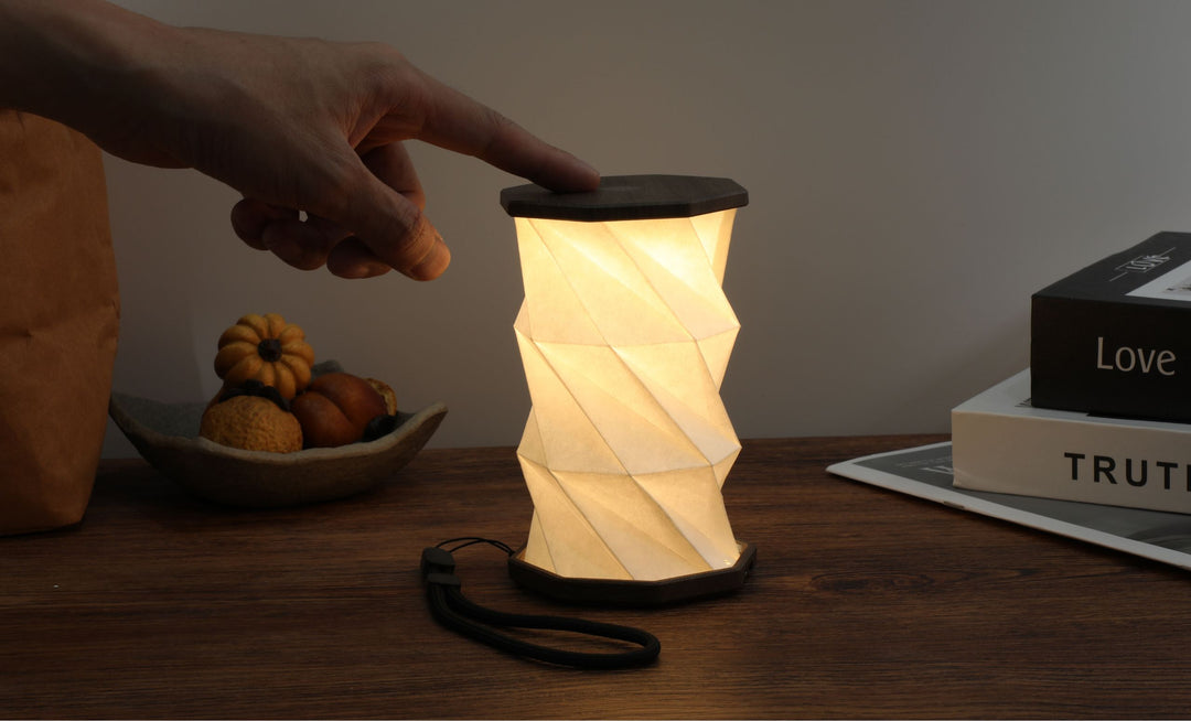 Mini Twist Hexagon Light - Walnut Drift