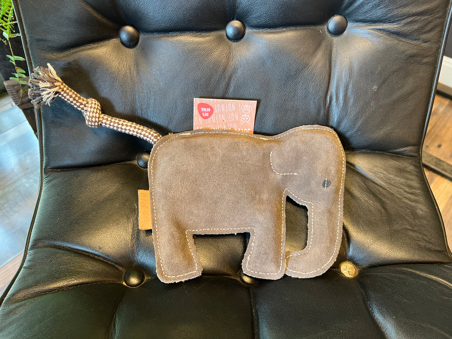 Nufnuf Elephant Suede Dog Toy