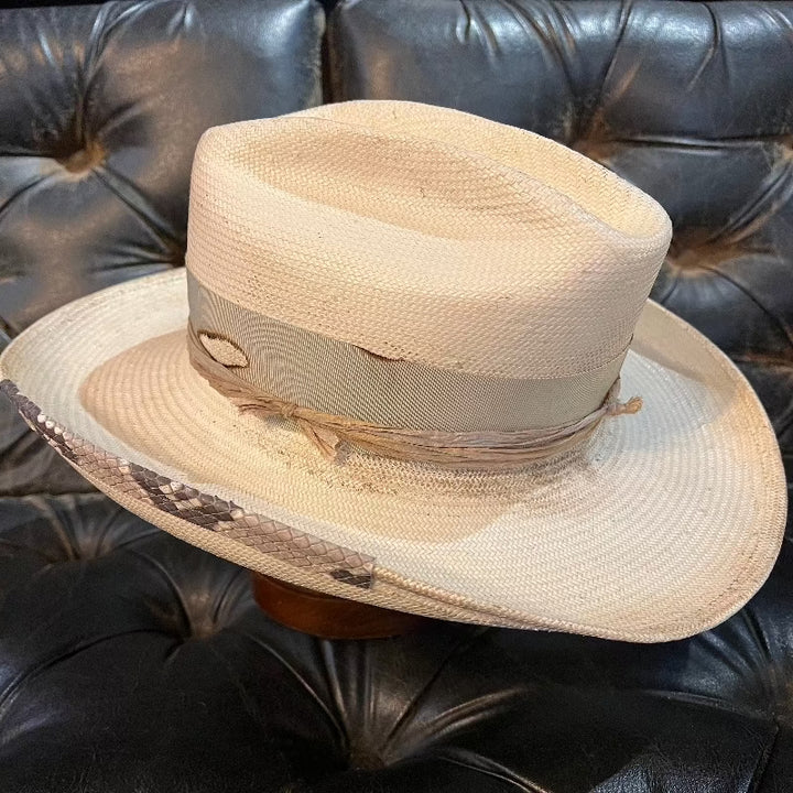 Cha Cha's House of Ill Repute "Le Petite Chatte" Distressed Cowboy Fedora