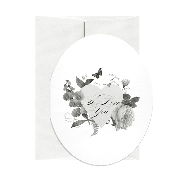Open Sea Design Small Oval And Square  Greeting Cards - Rose hands or Fig