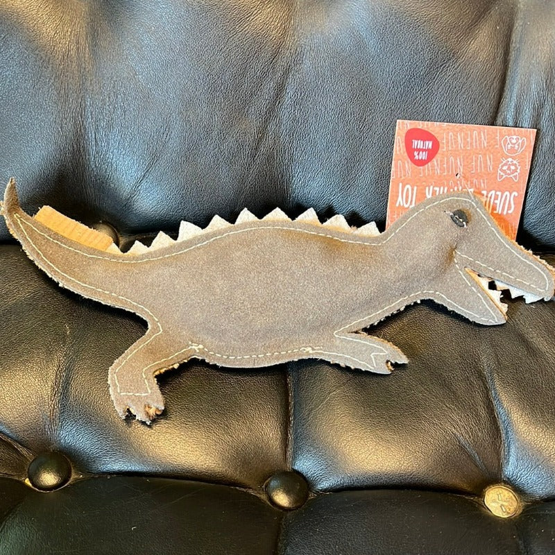 Nufnuf Dinosaur Suede Dog Toy