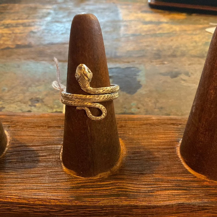 Nepali Silver Double Snake Ring