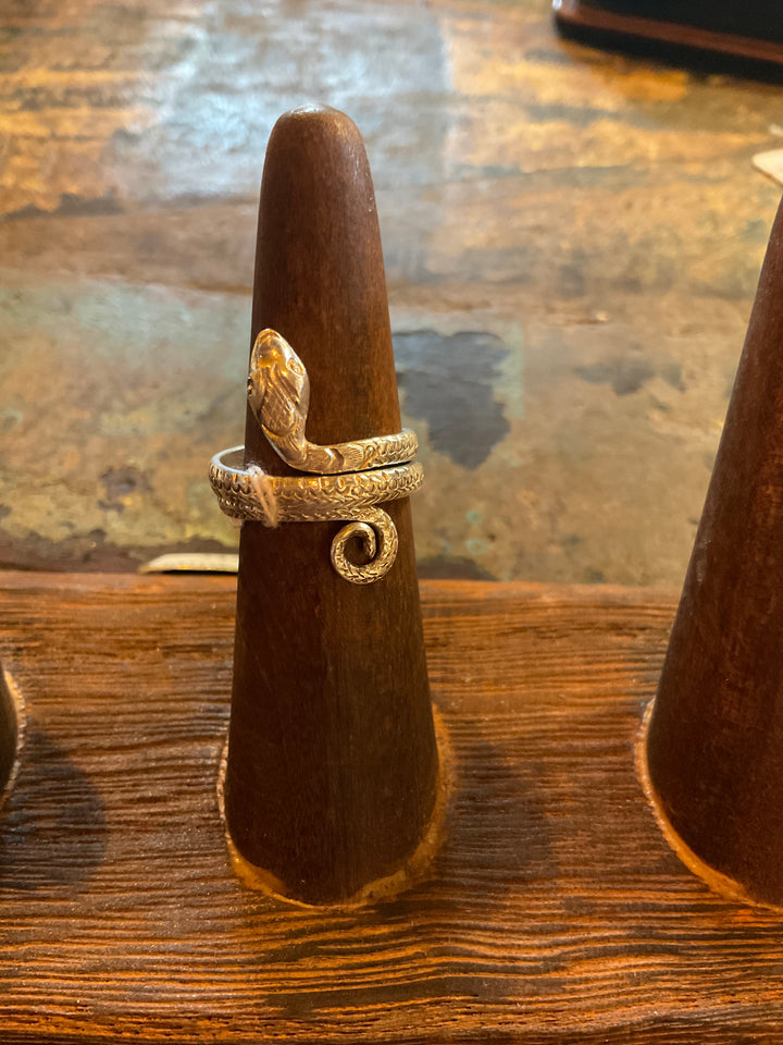 Nepali Silver Double Snake Ring