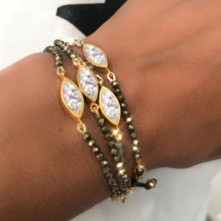 Shana Gulati "Salma" Resin and Gold Bracelet