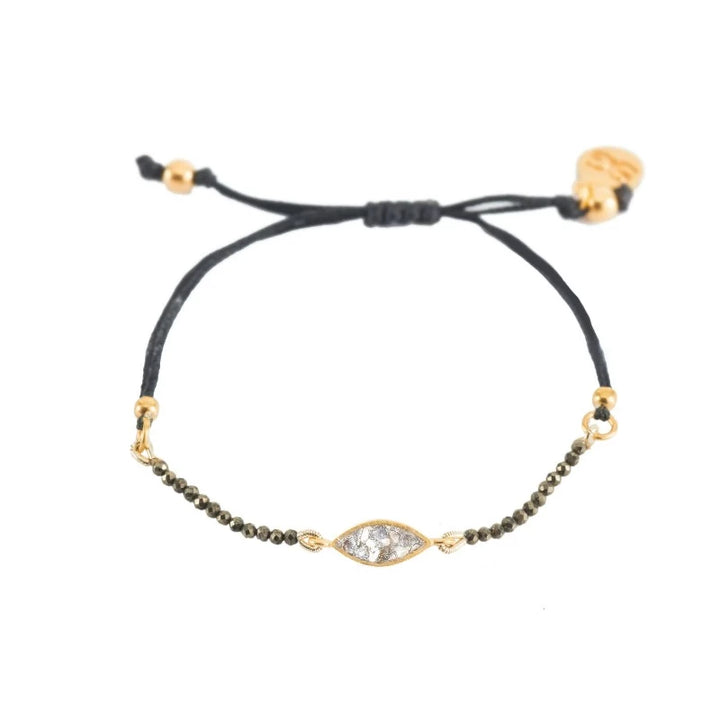 Shana Gulati "Salma" Resin, Gold, and Pyrite Bracelet