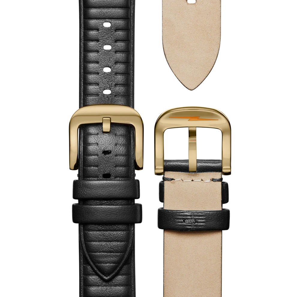 Shinola Mechanic 39mm Watch - Black Leather Strap