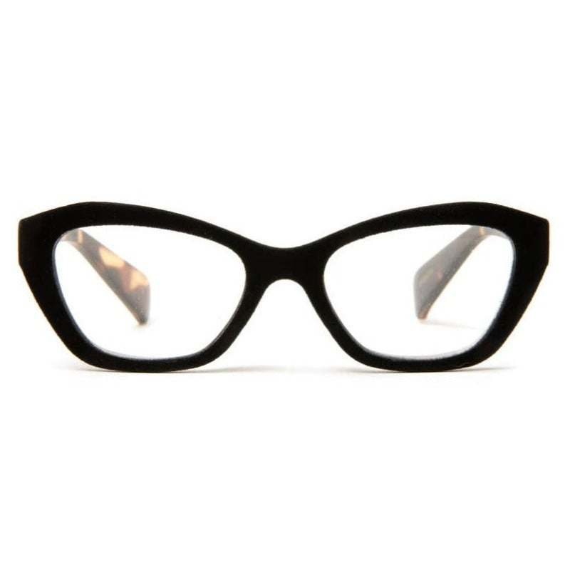Eyejets Milan Black Velvet Women's Reading Glasses