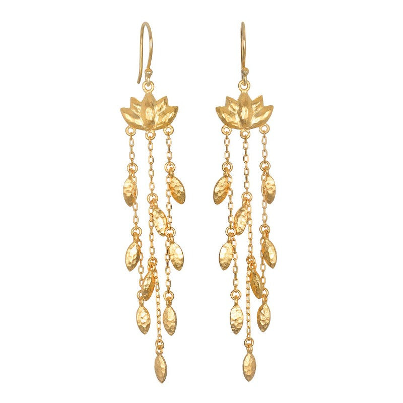 Satya Jewelry Lotus Chandelier Earrings