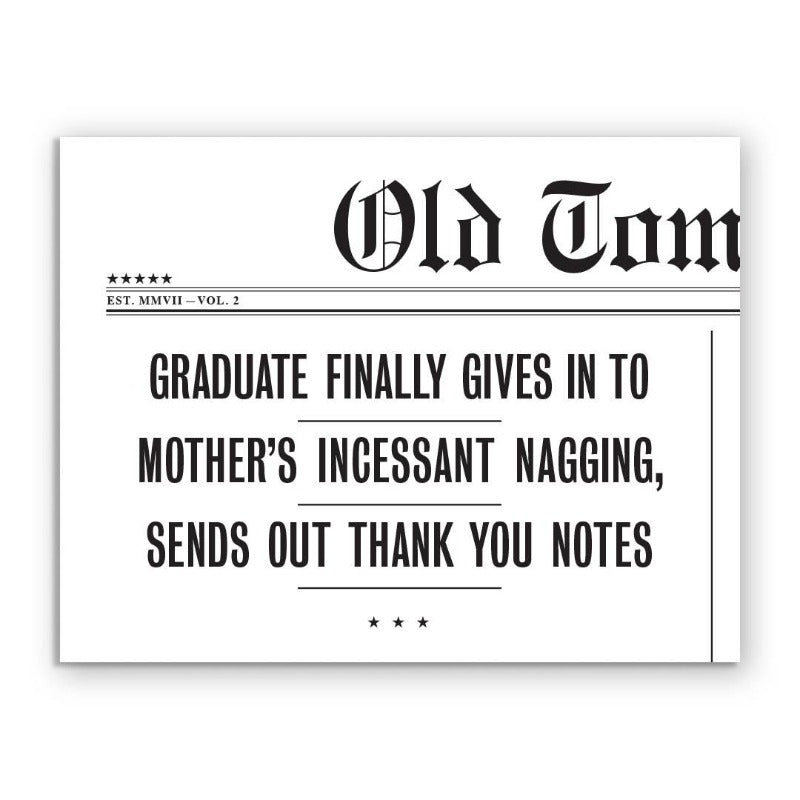 The Mincing Mockingbird "Graduate Gives In" Greeting Card