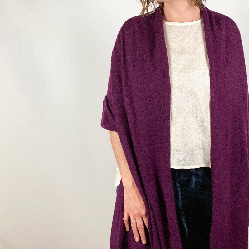 Dolma 100% Cashmere Scarf | Aubergine