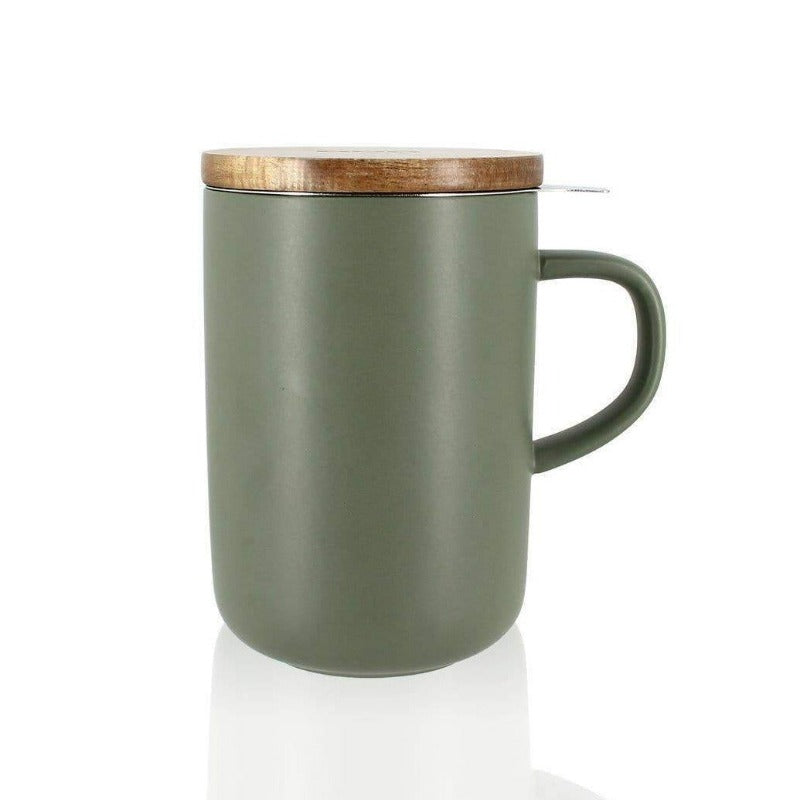 OGO Living Juliet Stoneware Tea Mug + Acacia Lid - Terma Goods