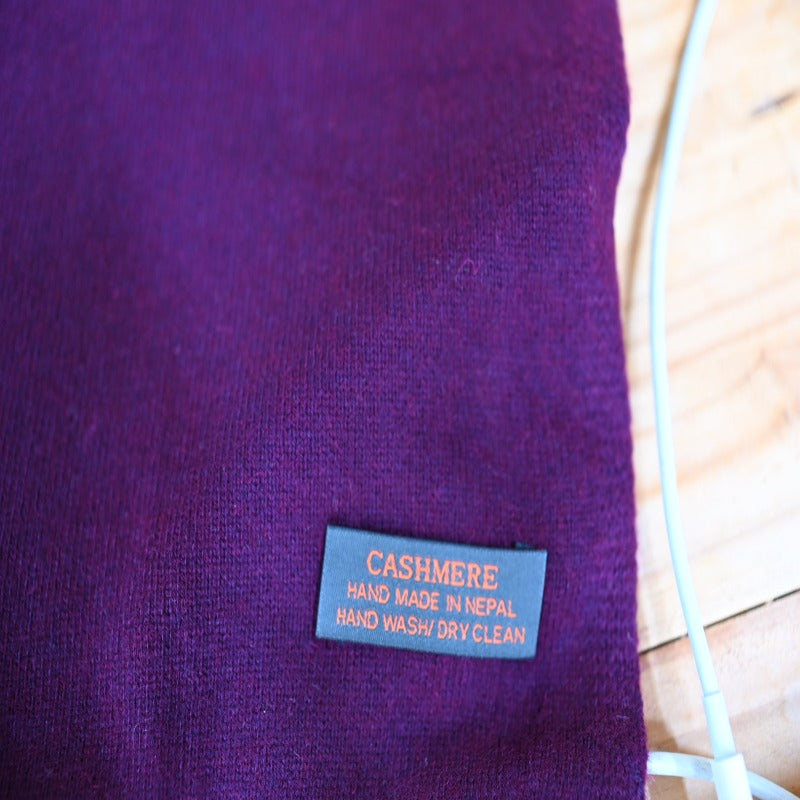 Dolma 100% Cashmere Scarf | Aubergine