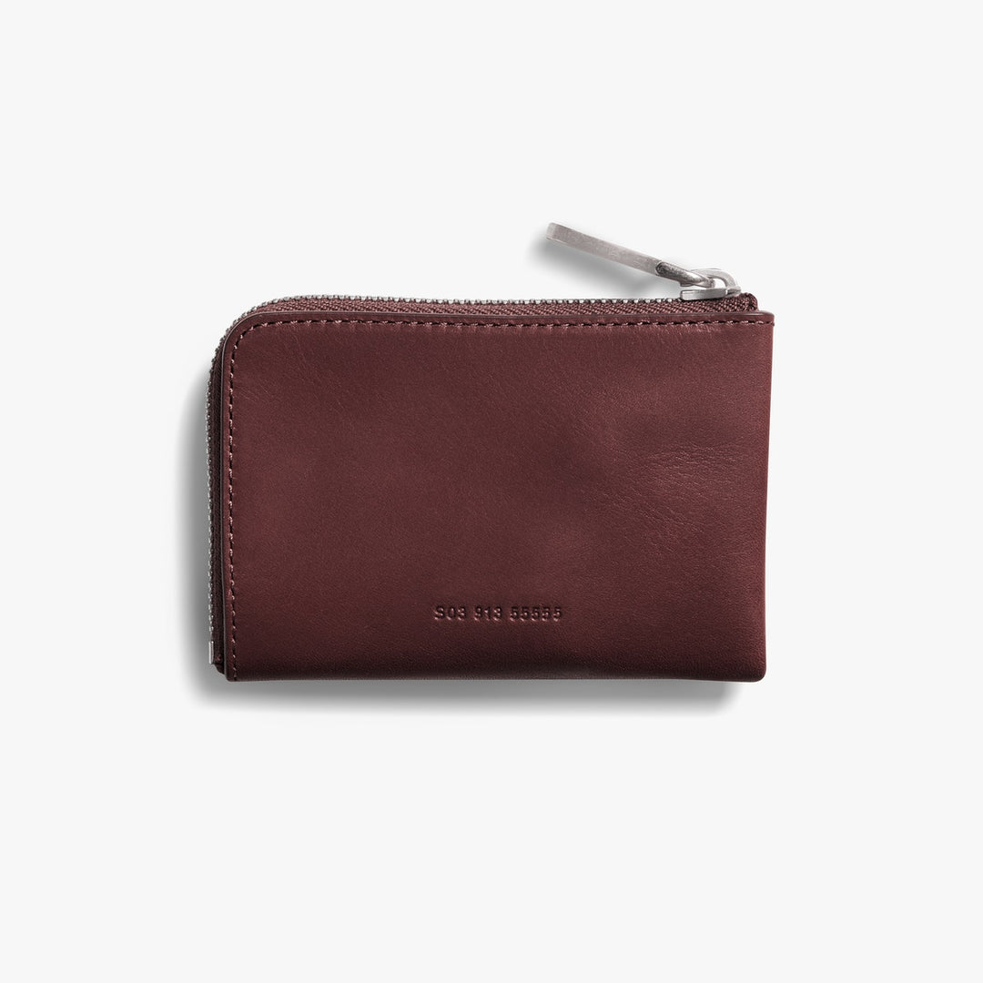 Shinola Zip Key Wallet in Vachetta Leather