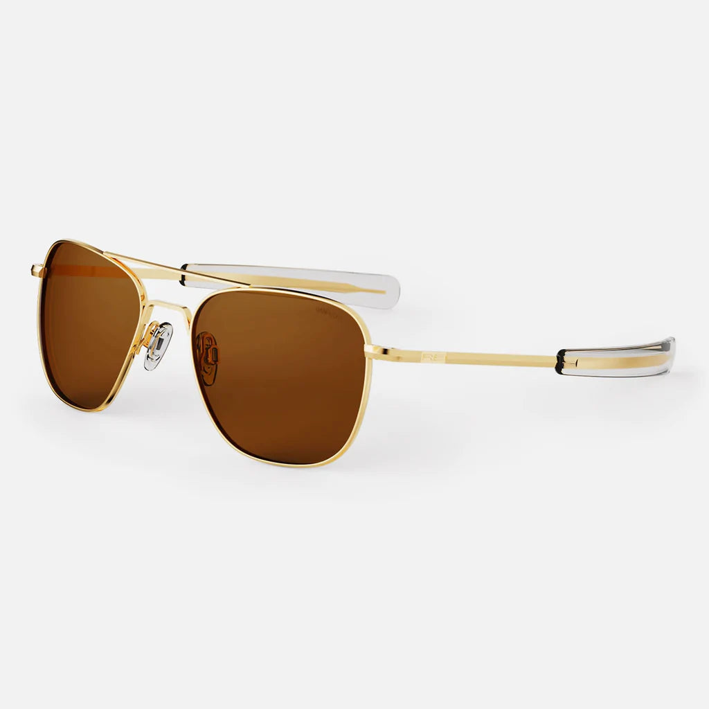 Randolph Aviator Sunglasses 23k Gold Frame AF057 Terma Goods