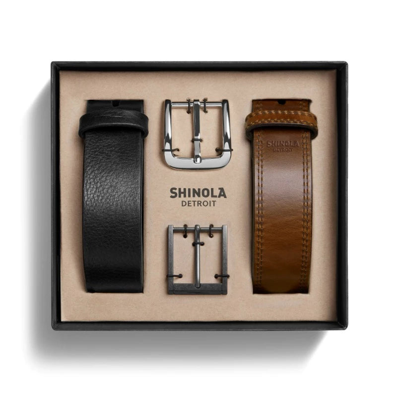 Shinola 1 1/2" Belt Gift Set