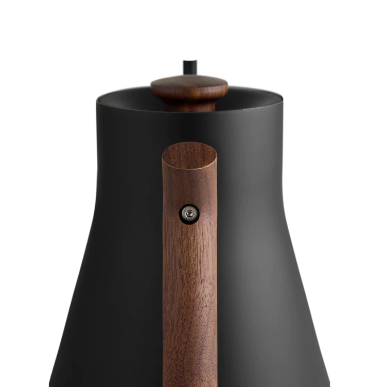 Fellow Stagg EKG Electric Pour-Over Kettle in Matte Black and Walnut