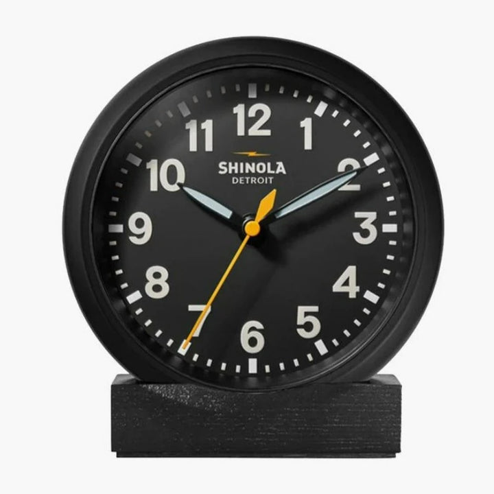 Shinola Runwell Desk Clock Black