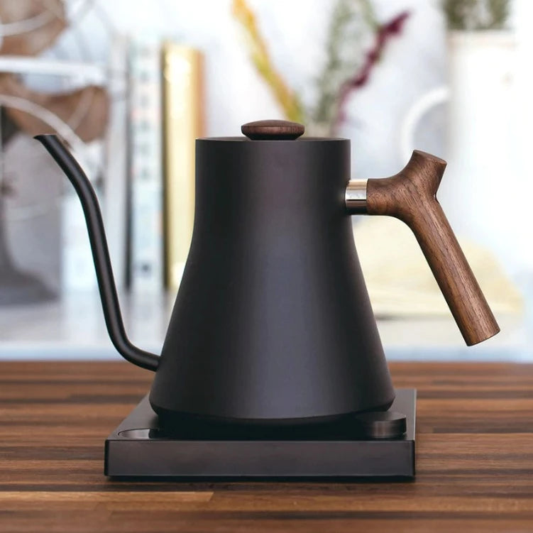 Fellow Stagg EKG Electric Pour-Over Kettle in Matte Black + Walnut