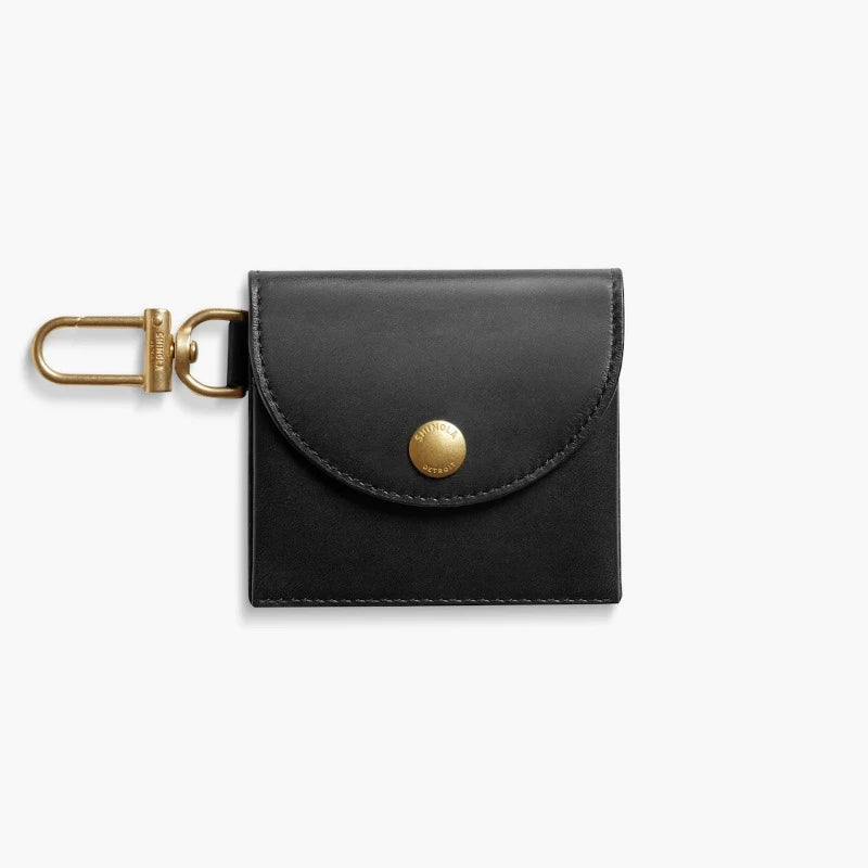 Shinola Birdy Natural Leather Keychain Card Case