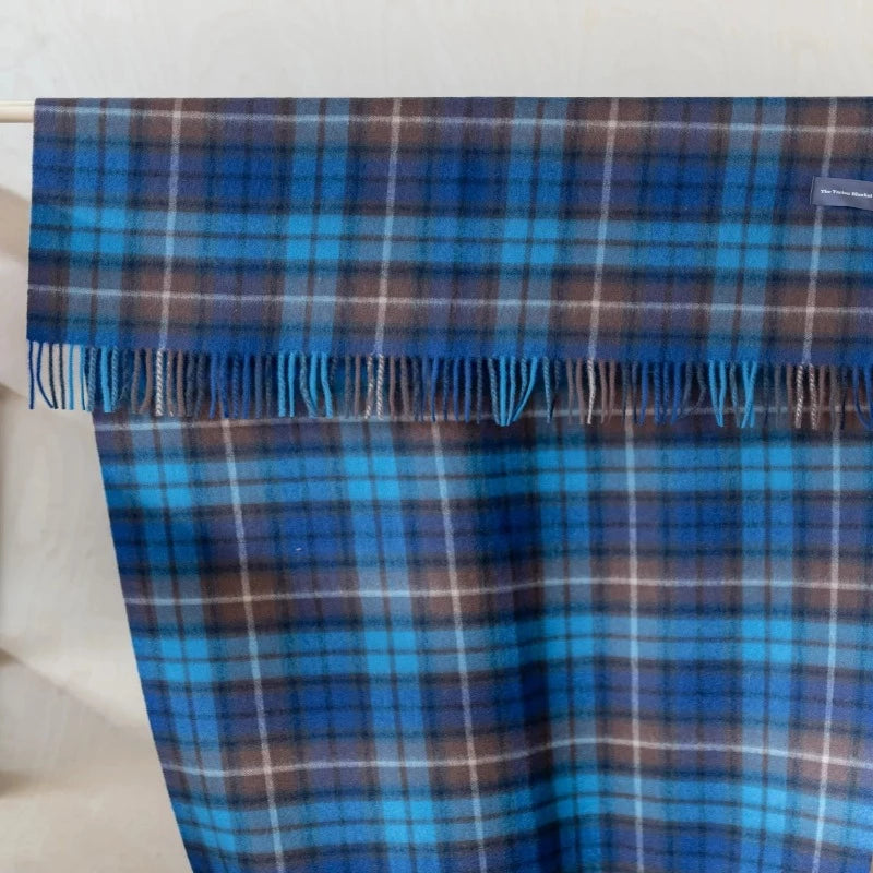 Tartan Blanket Co. Recycled Wool Knee Blanket | Buchanan Blue