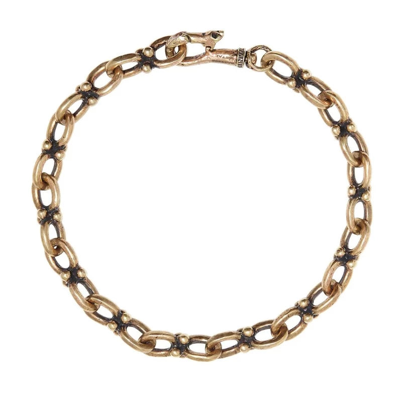John Varvatos Brass Anchor Link Chain Men's Bracelet