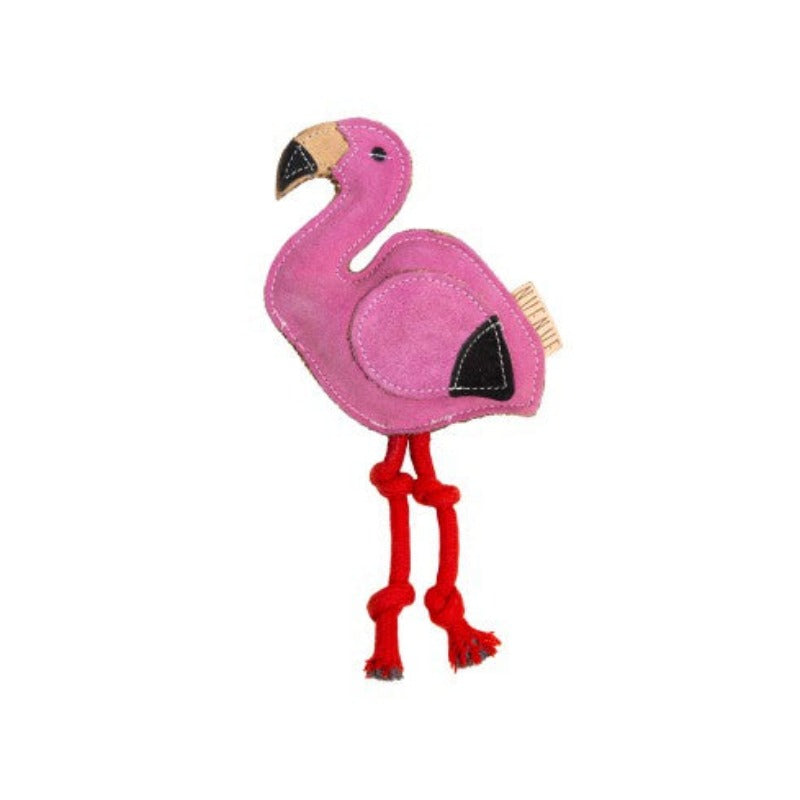 Nufnuf Flamingo Suede Dog Toy