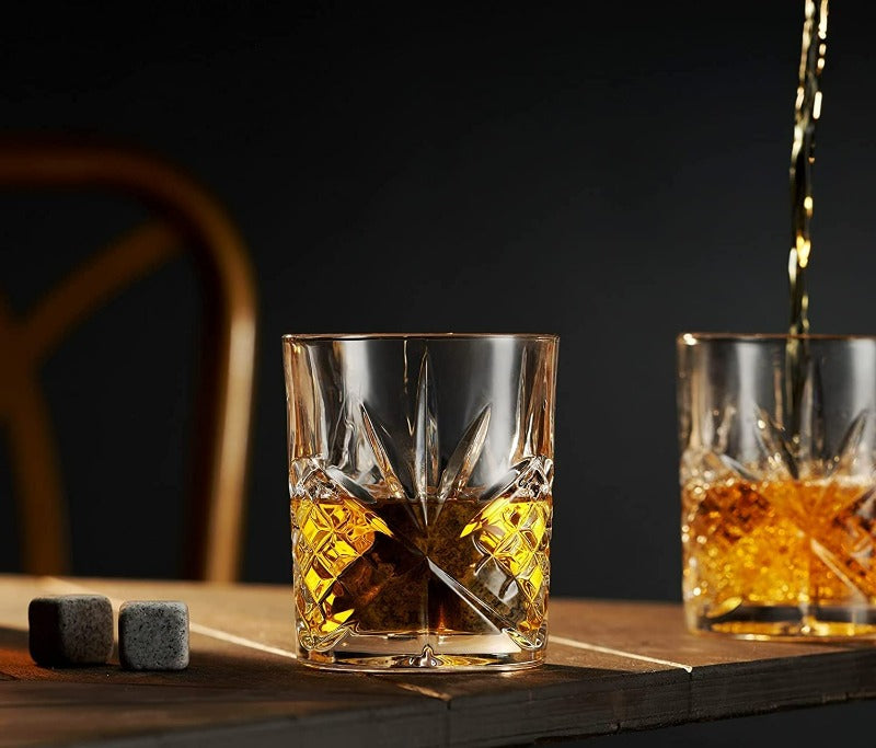 Godinger Dublin Whiskey Glass and Stone Set