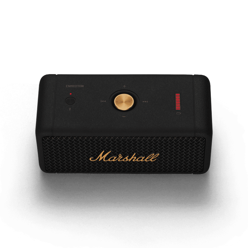 Marshall Emberton II Black and Brass Portable Speaker