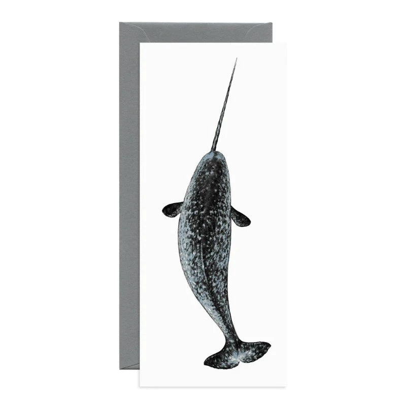 Open Sea Design Narwhal Greeting Card
