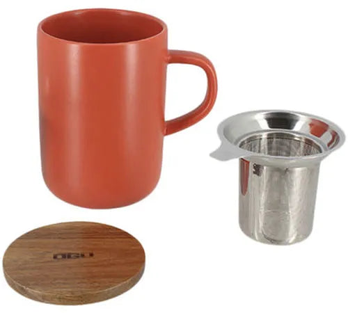 OGO Living Juliet Stoneware Tea Mug + Acacia Lid - Terma Goods
