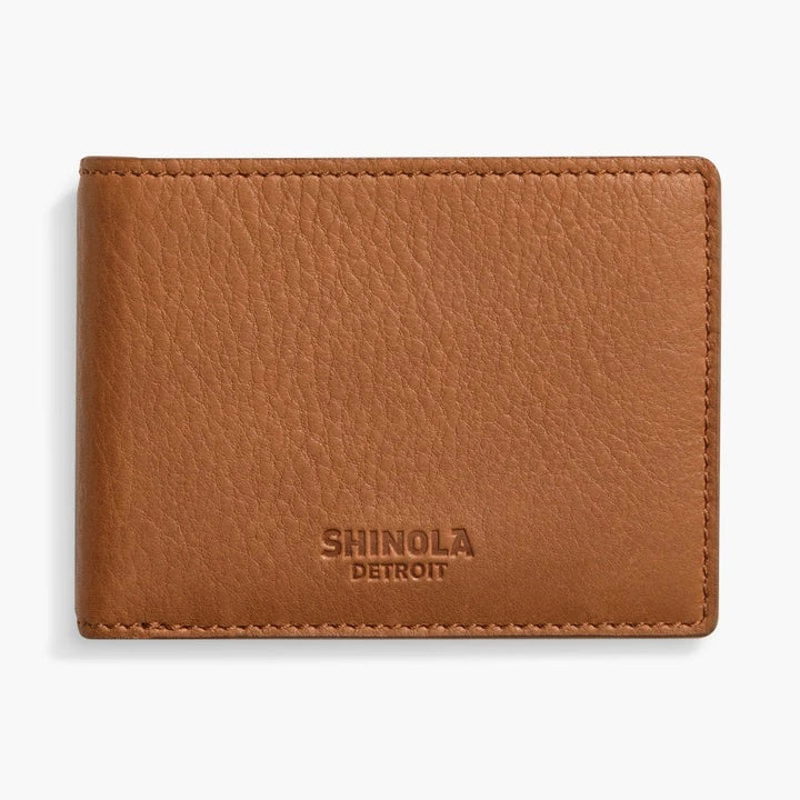 Shinola Slim Bifold Natural Grain Leather Wallet